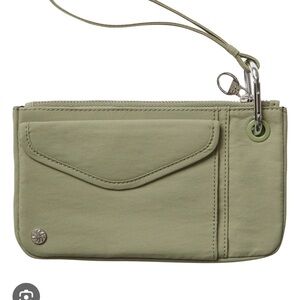 Athleta Olive Green Coffee Run Clutch